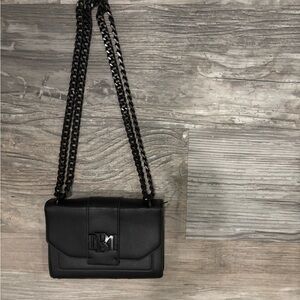 Badgley Mischka Black Crossbody Bag with Chain Strap
